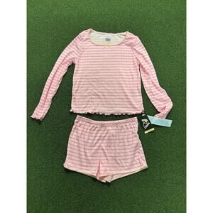 Girl’s Pink Long Sleeve Pajama Set Size XL(14) - Art Class